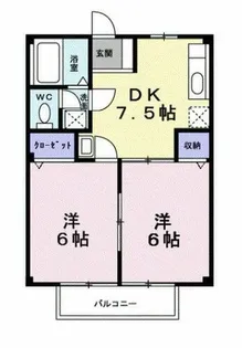 メイゾンカルム【201号室】の間取り