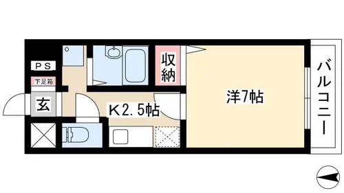 林風館【305号室】の間取り