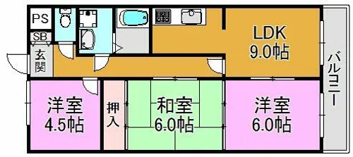 グランメールシマノ【2階】の間取り