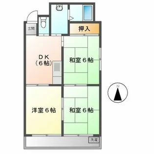 マンション丘【3B号室】の間取り