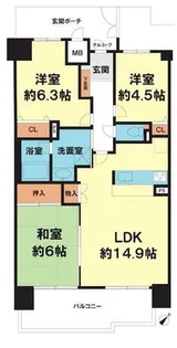 ローレルコート草津【819号室】の間取り