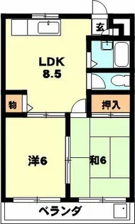 パステルエイトⅠ【401号室】の間取り