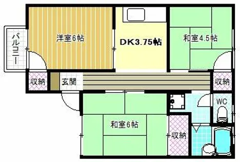グリーンヒルA棟【1階】の間取り