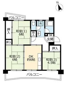 URひよどり台【1280202号室】の間取り