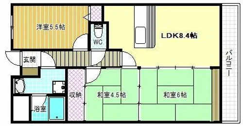 ルキア国分【3階】の間取り