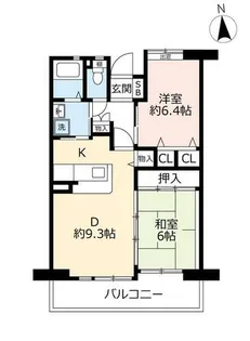 URアーベインルネス足立妙見通り【0000205号室】の間取り