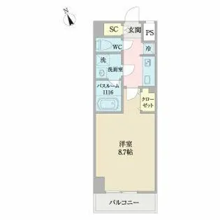 コントレイルりんくう常滑【1階】の間取り