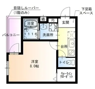 フジパレス深江橋南Ⅱ番館【2階】の間取り
