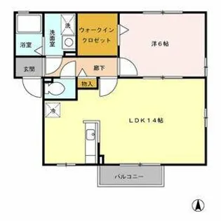 サニープレイス吉根【2階】の間取り