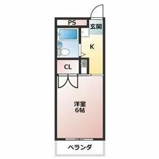 コスモ中浜【3階】の間取り
