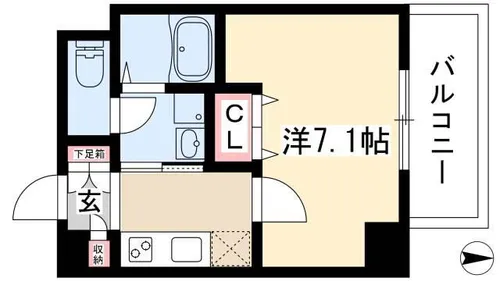 リアライズ代官町(willDo代官町)【0601号室】の間取り