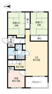 UR芦屋浜【0011011号室】の間取り