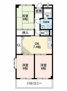 ウエストヒルズ【1階】の間取り