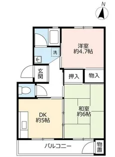UR新多聞【1710503号室】の間取り
