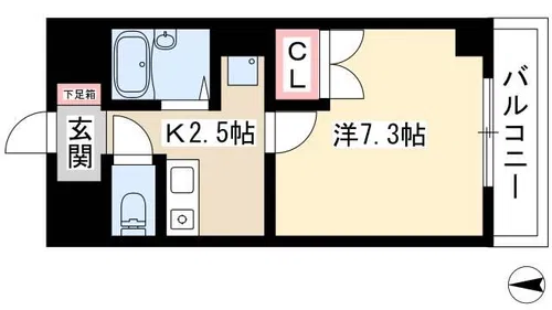 パークハウス中京【2階】の間取り