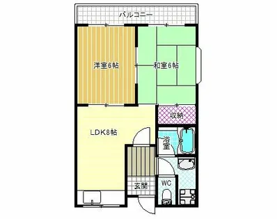 みどりマンション【2階】の間取り