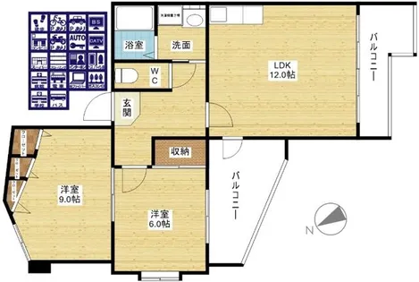 クレール辻堂【4階】の間取り