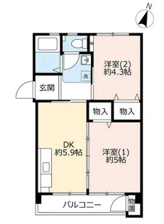 UR中登美第三【F090405号室】の間取り
