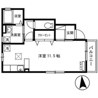 アジャート清流【C101号室】の間取り