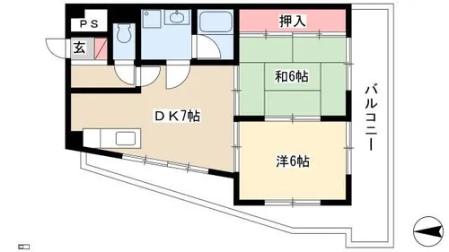 エステートⅡ【6階】の間取り