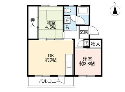 UR落合【3410304号室】の間取り