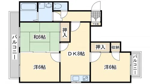 ティアラ【2階】の間取り