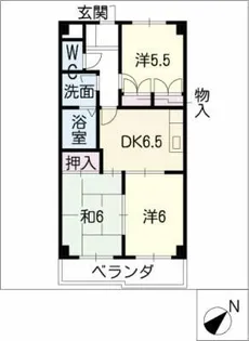 メゾンパークサイド【3階】の間取り