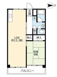 UR尾上【0041224号室】の間取り