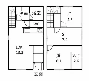 愛知県日進市赤池3丁目【一戸建】の間取り