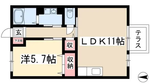 ロコ光【1階】の間取り