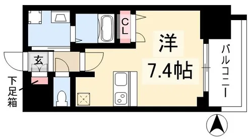 プレサンス桜通グレイス【0306号室】の間取り