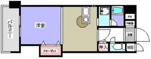 フレックス21久留米一番街【505号室】の間取り