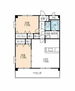 アンピレイン【1階】の間取り