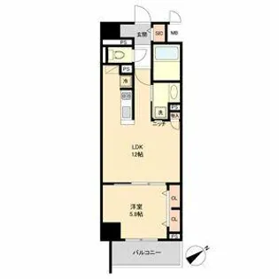 グランルクレ新栄イースト【0501号室】の間取り