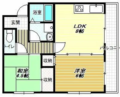 メゾンメイユール【2階】の間取り