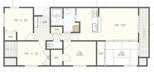 リベール姫路パークアベニュー【2階】の間取り
