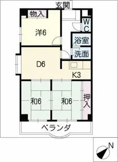 メゾンパークサイド【3階】の間取り