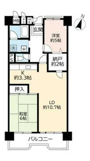URポートアイランド【0500106号室】の間取り