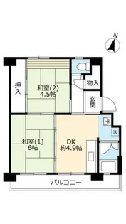 UR逆瀬川【0040302号室】の間取り