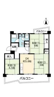 UR保津川【0280401号室】の間取り