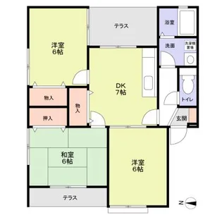 エステートピア二階堂【1階】の間取り