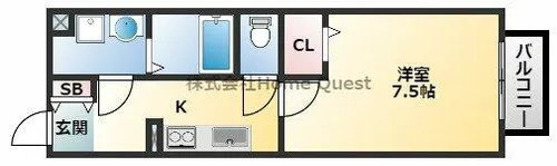 エスポワールB【1階】の間取り