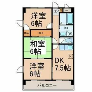 ジュネス保田3【4階】の間取り