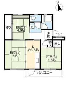UR有野【B480506号室】の間取り