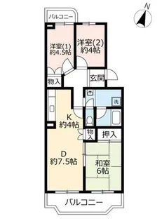 UR落合第三【4120502号室】の間取り