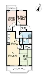 UR落合第三【4120502号室】の間取り