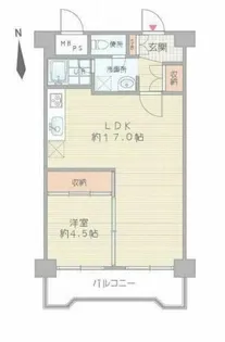 おおきに大阪天満サニーアパートメント【9階】の間取り