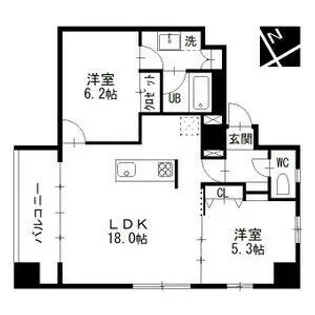 エルミタージュ新栄【8階】の間取り