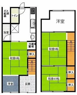兵庫県豊岡市上陰【一戸建】の間取り