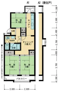 URもりつね【0060102号室】の間取り